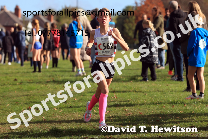 Girls Under-14s 2026 Northern Cross Country Relays, Graves Park, Sheffield. Photo: David T. Hewitson/Sports for All Pics
